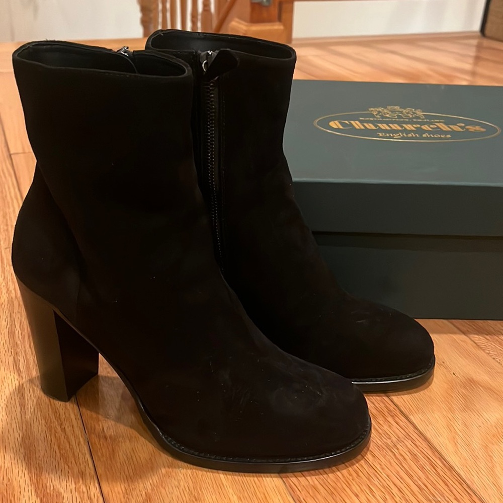 Church’s Alaina 90 black suede boots worn once size 39